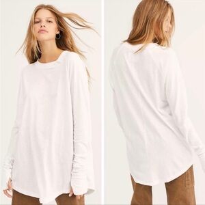 ❤️ Free People Long Sleeve White Shirt Size XS NWOT